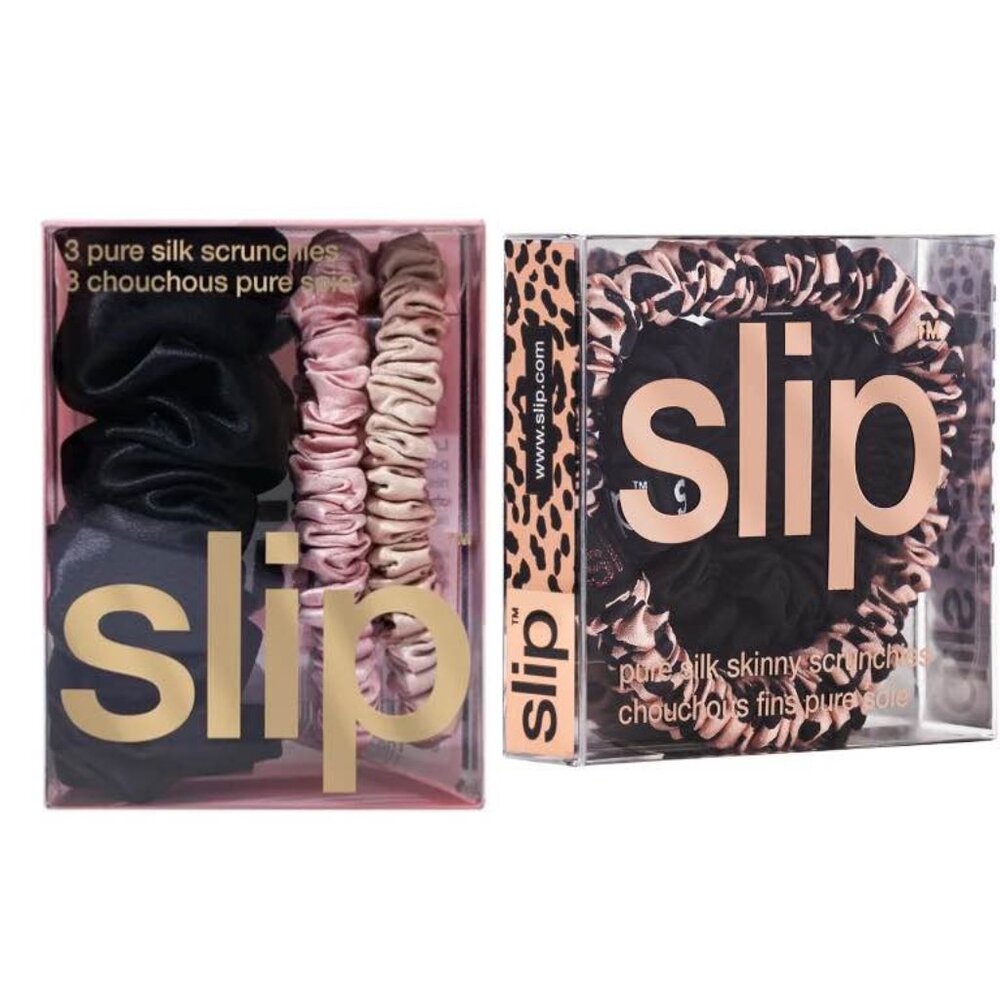 5 NWT/NIB Slip 100% Silk Scrunchies - 1 large, 4 small/skinny